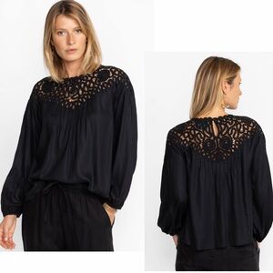 JOHNNY WAS Black Long Sleeve Cielito Modal Blouse XS